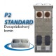 Komínová sestava STANDARD P2, 8 m, 180-90°/180-90°, 2x čistič