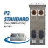 Komínová sestava STANDARD P2, 8 m, 180-90°/180-90°, 2x čistič