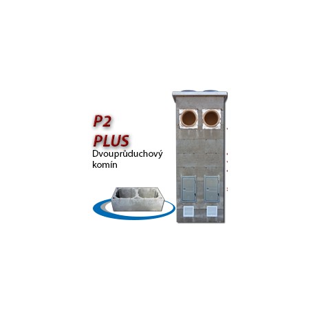 Komínová sestava PLUS P2, 8 m, 180-90°/180-90°, 2x čistič